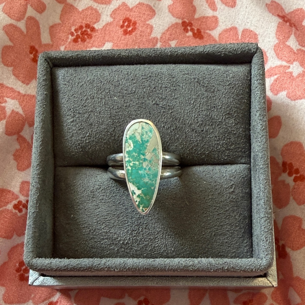 Stunning Turquoise And Silver Ring